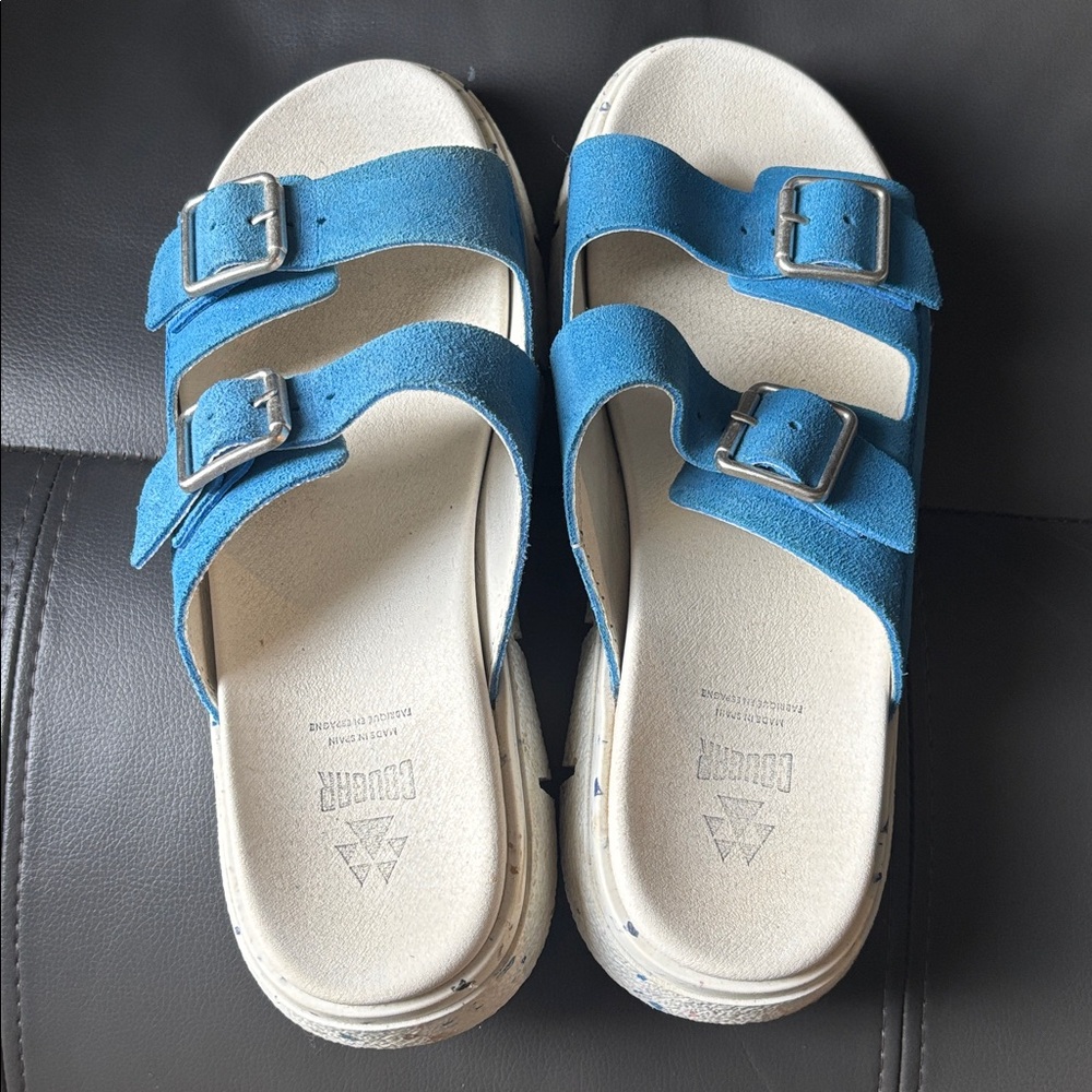 Cougar Blue Double Strap Sandals
